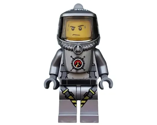 Volcano Explorer - Male Scientist with Heatsuit, Sweat Drops Image