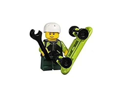 Skateboarder - Lime and Black Jacket Image