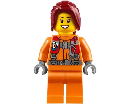 Coast Guard City - Female Watercraft Pilot with Dark Red Hair Image