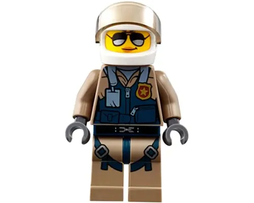 Mountain Police - Officer Female, Pilot with Helmet and Visor Image