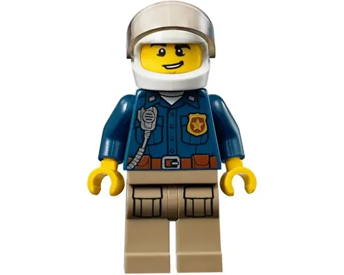 Mountain Police - Officer Male, White Helmet and Smirk Image