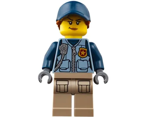 Mountain Police - Officer Female, Dark Blue Hat with Dark Orange Hair Image