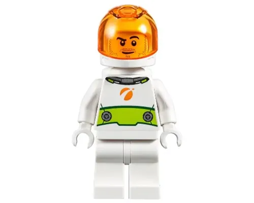 Astronaut - Male, White Spacesuit with Lime Belt, Trans-Orange Visor, Stubble and Smirk Image