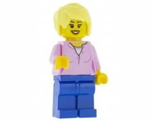 Toy Store Owner - Bright Pink Female Top, Blue Legs Image