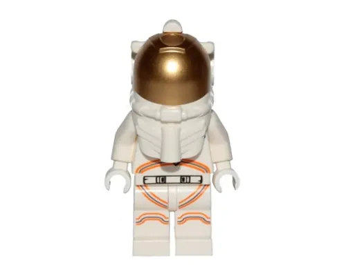 Astronaut - Male, White Spacesuit with Orange Lines, Thin Grin Image