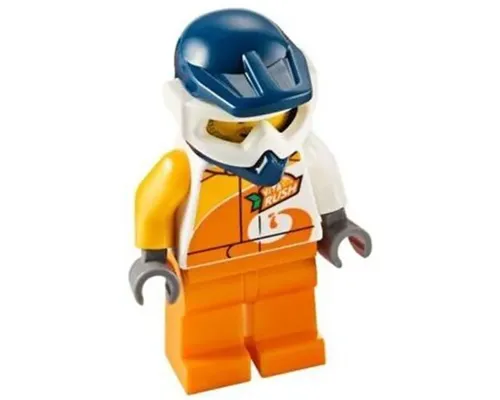 ATV Driver - Male, 'ViTA RUSH' Uniform, Orange Legs, Dark Blue Helmet Image