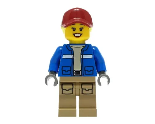 Wildlife Rescue Explorer - Female, Blue Jacket, Dark Tan Legs with Pockets, Dark Red Cap, Bright Light Yellow Hair Image