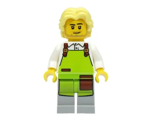 Cyclist - Male, White Shirt, Lime Apron, Bright Light Yellow Hair Image