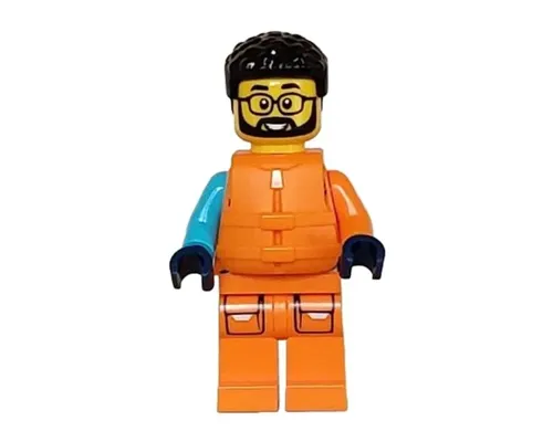 Arctic Explorer - Male, Shoulder Bag, Glasses, Black Hair, Orange Life Jacket Image