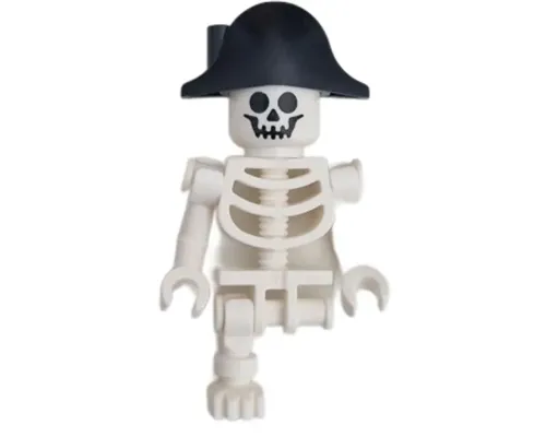 Skeleton - Standard Skull, Bent Arms Vertical Grip, Black Bicorne Hat, Single Leg Image