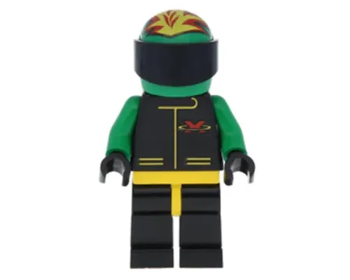 Extreme Team - Green, Black Legs with Yellow Hips, Green Flame Helmet Image