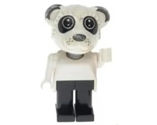 Fabuland Bear - Patrick Panda, White Head, Top and Arms, Black Legs Image