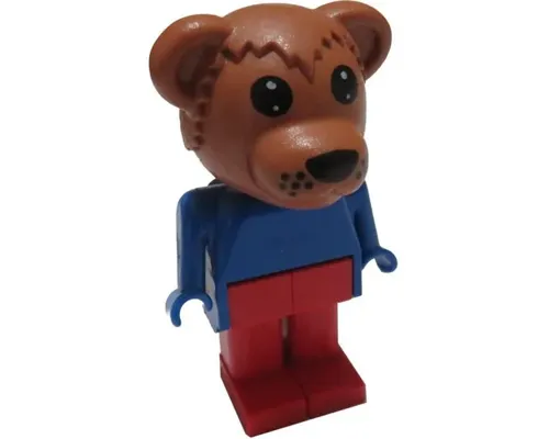 Fabuland Bear - Bernard Bear, Red Legs, Blue Top and Arms Image