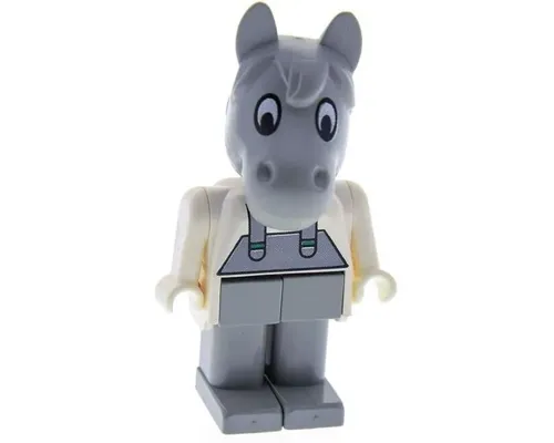 Fabuland Horse - Harry Horse, Light Gray Head and Overalls Image