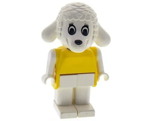 Fabuland Lamb - Lucy Lamb (Nurse), Yellow Top, White Eyes, Eyelashes Up Image