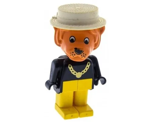 Fabuland Lion - Lionel Lion (Mayor), with Necklace and White Hat Image