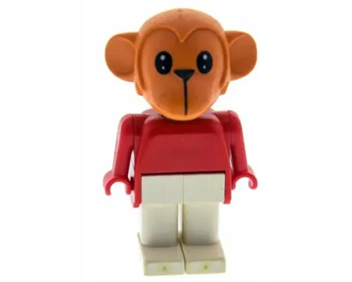 Fabuland Monkey - Gabriel Gorilla, Brown Head, White Legs, Red Top Image