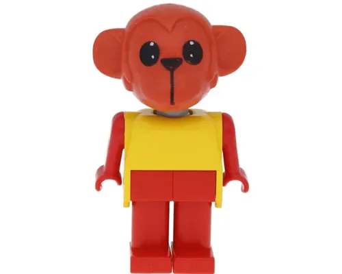 Fabuland Monkey- Mike Monkey, Red Head, Legs and Arms, Yellow Top Image