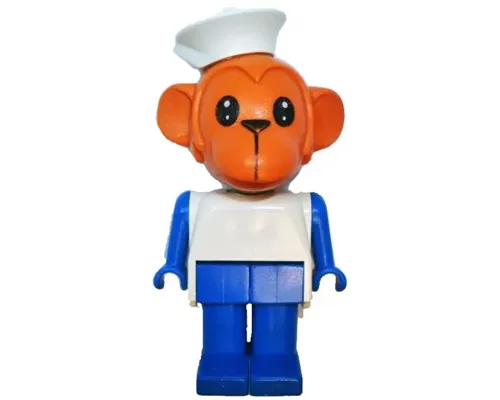 Fabuland Monkey - Monkey Mate, Brown Head, White Sailor Hat Image