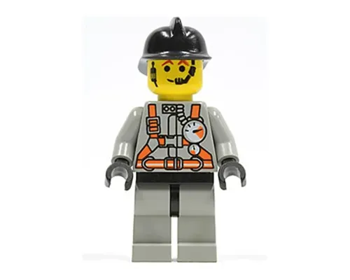 Fire - City Center 3, Light Gray Legs with Black Hips, Black Fire Helmet Image