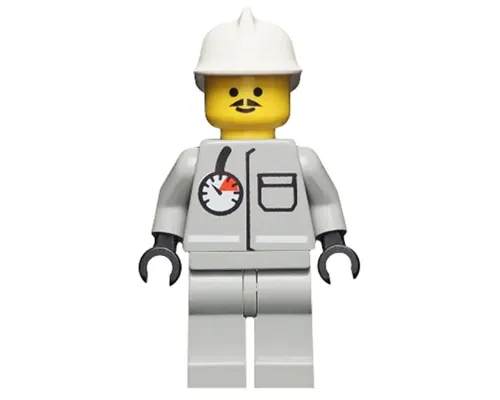 Fire - Air Gauge and Pocket, Light Gray Legs, White Fire Helmet Image