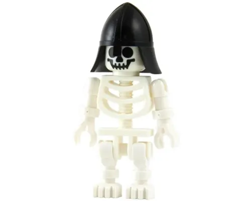 Skeleton with Standard Skull, Black Neck Protector Helmet Image