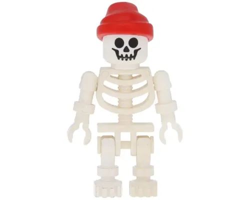 Skeleton - Standard Skull, Floppy Arms, Red Bandana with Single Tail in Back Image