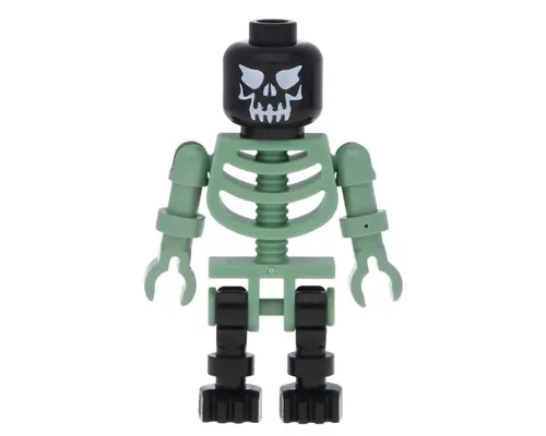 Skeleton - Sand Green with Black Legs and Black Head with Evil Skull Image