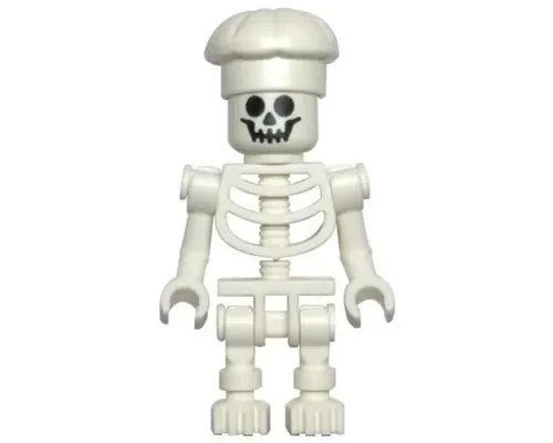 Skeleton - Standard Skull, Bent Arms Vertical Grip, White Chef Toque Image