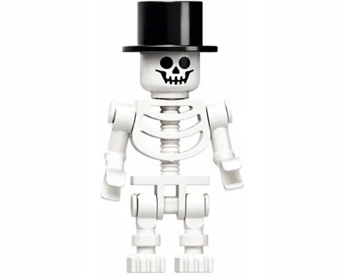 Skeleton - Standard Skull, Bent Arms Horizontal Grip, Black Top Hat Image