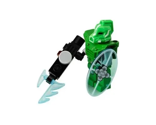 Bright Green Robot Sidekick with Armor Image