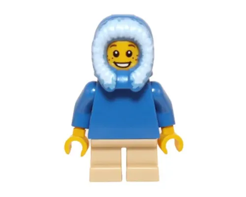 Plain Blue Torso, Tan Short Legs, Blue Hood Fur-lined Image