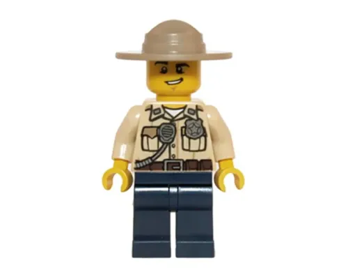 Swamp Police - Officer, Shirt, Dark Tan Hat, Lopsided Grin Image