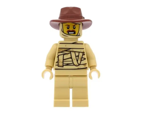 Tractor Driver - Tan Mummy Costume, Reddish Brown Fedora Hat Image