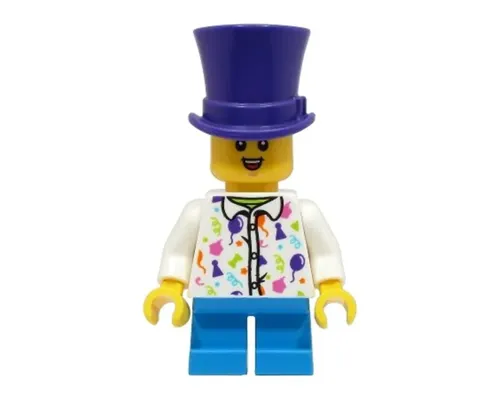 Boy - White Shirt, Dark Azure Short Legs, Dark Purple Top Hat Image