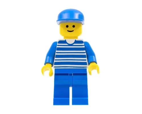 Horizontal Lines Blue - Blue Arms - Blue Legs, Blue Cap Image