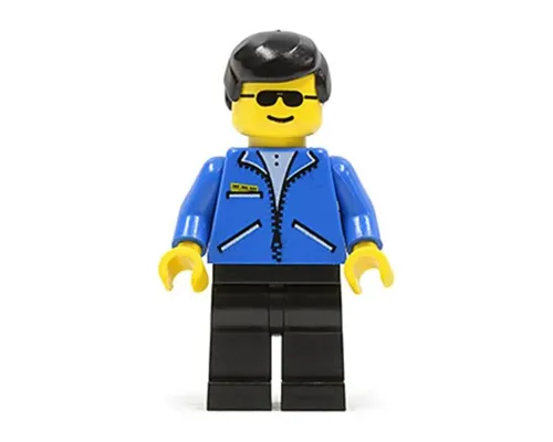 Jacket Blue - Black Legs, Black Male Hair, Sunglasses Image