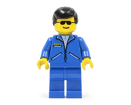 Jacket Blue - Blue Legs, Black Male Hair, Sunglasses Image