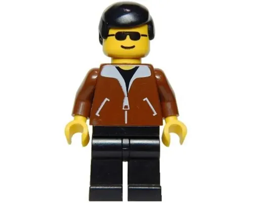 Jacket Brown - Black Legs, Black Male Hair Image