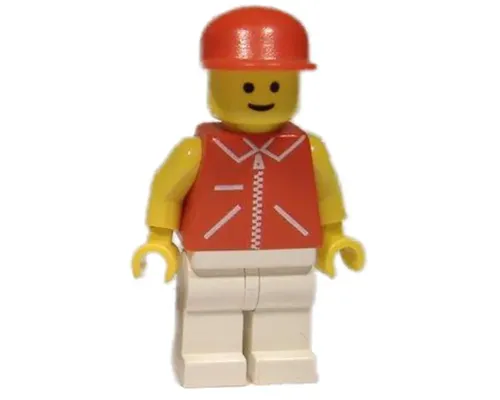 Jacket Red with Zipper - Yellow Arms - White Legs, Red Cap Image