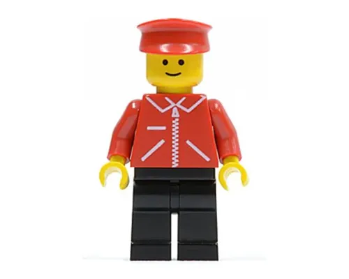 Jacket Red with Zipper - Red Arms - Black Legs, Red Hat Image