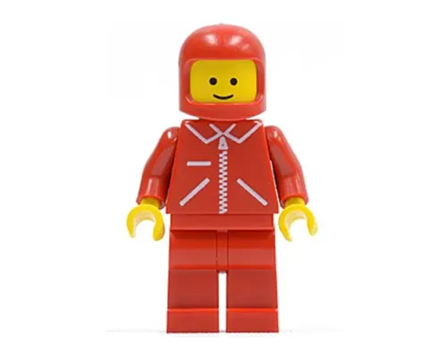 Jacket Red with Zipper - Red Arms - Red Legs, Red Classic Helmet Image