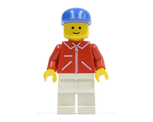 Jacket Red with Zipper - Red Arms - White Legs, Blue Cap Image