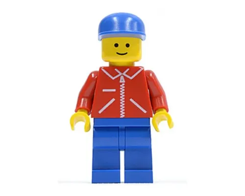 Jacket Red with Zipper - Red Arms - Blue Legs, Blue Cap Image