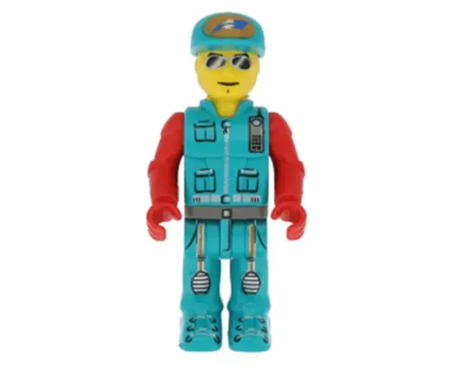 Crewman with Dark Turquoise Vest and Pants, Red Arms Image