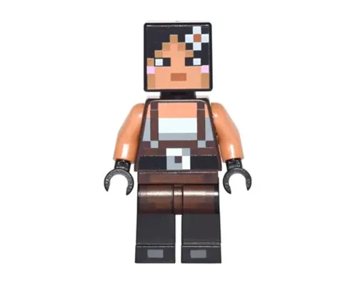 Minecraft Skin 2 - Pixelated, Female with Flower and Suspenders Image