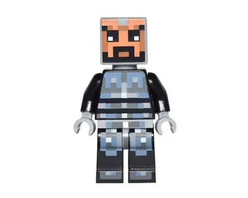 Minecraft Skin 5 - Pixelated, Male with Black and Silver Armor Image