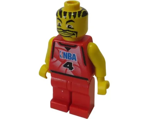 NBA Player, Number 4 with Red Non-Spring Legs Image