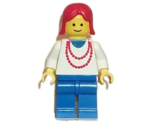 Necklace Red - Blue Legs, Red Female Hair Image