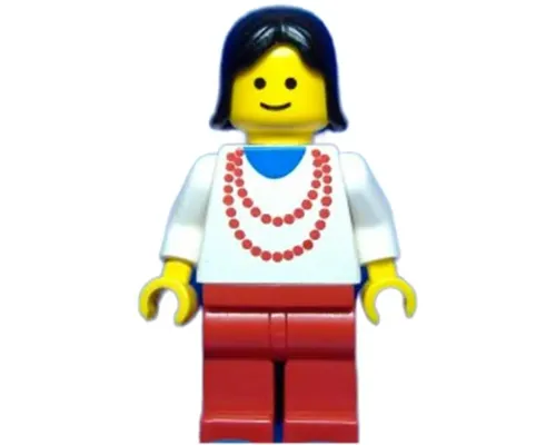 Necklace Red - Red Legs, Black Female Hair Image